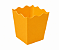 Mini Cachepô / Caixa para Pipoca Laranja Claro 5x5x7 - Pct com 10 Unidades - Imagem 1
