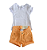 Conjunto Infantil Menina Verão Laranja - Imagem 1