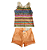 Conjunto Infantil Menina Verão Laranja - Imagem 2