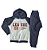 Conjunto Moletom  Menino Branco/Preto - Imagem 1