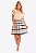 Conjunto Fascinius Blusa Crepe Saia Listrada - Imagem 1