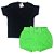 Conjunto Bebê Blusa Preta + Shorts Verde - Imagem 1