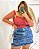 Short saia jeans  plus size - Imagem 2