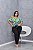 Blusa estampada laço ajustável plus size - Imagem 1
