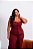 Conjunto office bordo corset e calça plus size - Imagem 3