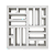 KIT C/ 10 UNIDADES, FORMA PLÁSTICA ABS (R$136,03 UND) ELEMENTO VAZADO TACO CHINÊS 38X38X6 - Imagem 3