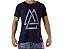 Camiseta Casual - Triangles - Azul - Imagem 1