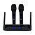 Microfone Duplo Sem Fio Ls916 32 Frequencias Recarregável - Imagem 1