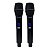 Microfone Duplo Sem Fio Ls916 Base Preto 32 Frequências - Imagem 3