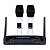 Microfone Duplo Sem Fio Ls916 Base Branco 32 Frequências - Imagem 1