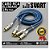 Cabo Rca Blindado Azul 1 Metro Plug Metal Svart by Techone 5mm Som Automotivo Carro Som - Imagem 1
