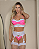 CONJUNTO CINTA - LIGA ROSA NEON C/ BRANCO - Imagem 1