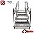 Escada Inox Acessível para Piscina Facility - Inox 304 (4 Degr.) de 80 a 90 cm de Profundidade - Imagem 2