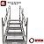 Escada Inox Acessível para Piscina Facility - Inox 304 (4 Degr.) de 80 a 90 cm de Profundidade - Imagem 4