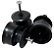 ISOLADOR TIPO ROLDANA 24x24 PRETO COM PREGO 50 UNIDADES - Imagem 1