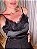 Regata Renda Chic Preta - Imagem 1