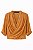 Blusa Cachequer chiffon Plissado dupla com renda terracota - Imagem 1