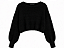 Tricot Cropped Lumi preto - Imagem 1