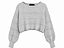 Tricot Cropped Lumi cinza claro - Imagem 1
