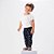 Calça Legging Infantil Masculino em Meia Marinho com Micro Estampa Pimpolho Tamanho 21 ao 25 - Imagem 1