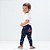 Calça Legging Infantil Masculino em Meia Marinho com Micro Estampa Pimpolho Tamanho 21 ao 25 - Imagem 2
