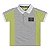 Polo Infantil Masculina em Piquet Cinza e Verde Charpey - Imagem 1
