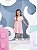 Vestido Infantil Estampa Xadrez Rosa TMX - Imagem 2