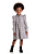 Vestido Infantil Manga Longa Xadrez Preto TMX Kids - Imagem 1