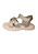 Sandália Infantil Dourada com Velcro e Flor Mimoflex - Imagem 2
