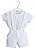 Conjunto para Bebê Menino com Bermuda de Suspensório e Camisa em Tricoline com Botões tipo Bata Two Angels - Imagem 1