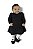 Vestido Infantil Manga Longa Xadrez Preto e Branco Tmx - Imagem 3