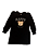 Vestido Infantil Manga Longa em Moletinho Preto TMX - Imagem 1