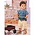 Conjunto Infantil com Camiseta Azul e Bermuda Xadrez Amarela Sonho Mágico - Imagem 1