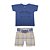 Conjunto Infantil com Camiseta Azul e Bermuda Xadrez Amarela Sonho Mágico - Imagem 2
