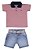Conjunto Infantil Camisa Polo e Bermuda Jeans Spacial Sonho Mágico - Imagem 2