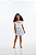 Conjunto Infantil Feminino com Blusa Branca e Short Saia em Tecido Estampado Floral Azul e Branco Quimby - Imagem 1