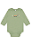 Body Manga Longa Unissex em Suedine Verde Coelhinhos Up Baby - Imagem 1