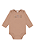 Body Manga Longa em Suedine Marrom com Estampa Fazendinha Up Baby - Imagem 1