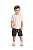 Conjunto Infantil Masculino com Camiseta Marfim e Bermuda em Sarja Tipo Jeans TMX - Imagem 1