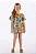 Conjunto Infantil Feminino com Bata e Short em Meia Malha Estampada de Bichinhos Up Baby - Imagem 1