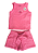 Conjunto Infantil Feminino com Regata e Short com Amarração Rosa TMX - Imagem 1
