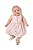 Vestido para Bebê Rosa com Listras em Lurex Prata TMX - Imagem 1