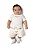 Conjunto para Bebê Menino com Camiseta Offwhite Cachorrinhos e Bermuda em Moletinho Eco Cru TMX - Imagem 1