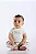 Body para Bebê Menino em Suedine Offwhite Liso Estampado com Bichinhos na Lagoa Up Baby - Imagem 1