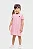 Vestido Infantil Rosa em Malha de Laise Bordada Kamylus - Imagem 2