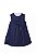 Vestido Infantil em Tecido com Laço Frontal Azul Marinho Linna Valentinna - Imagem 1