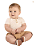 Conjunto para Bebê Menino com Body Manga Curta e Bermuda Social Bege em Tecido Kiko Baby - Imagem 2