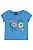 Conjunto Infantil Feminino com Camiseta Azul e Short Saia Floral Bee Loop - Imagem 3