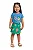 Conjunto Infantil Feminino com Camiseta Azul e Short Saia Floral Bee Loop - Imagem 2
