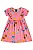 Vestido Infantil Manga Curta Rosa com Estampa de Bichinhos Bee Loop - Imagem 1
